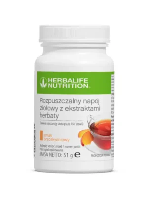 herbatka-brzoskwiniowa-spalacz-energia-kawa-kofeina Rozpuszczalny napój ziołowy, smak brzoskwiniowy, 51 g